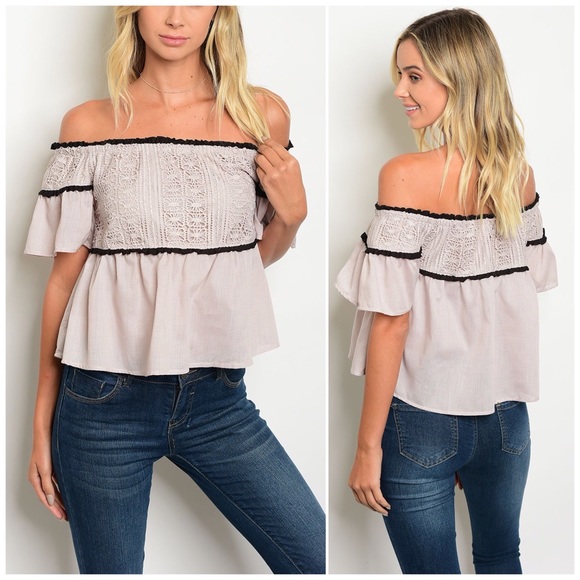 bchic_boutique Tops - Off Shoulder Crop Top